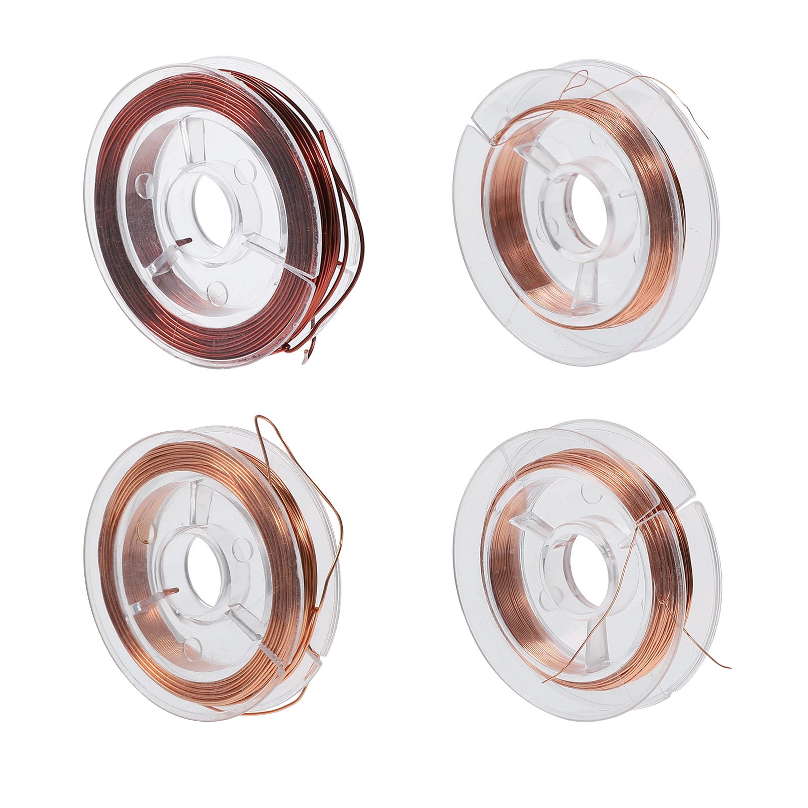 Copper Wire Roll - 4 Rollen Emaillierter Kupferdraht Flexibler Blanker