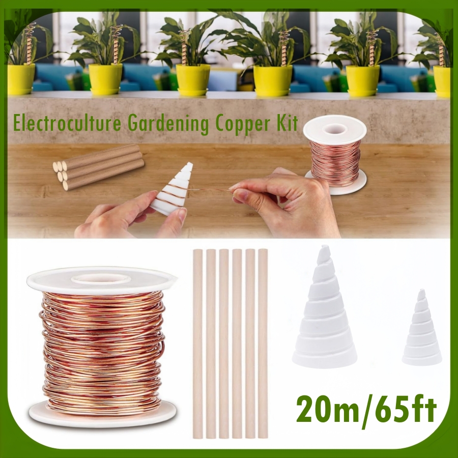 Copper Wire Roll - 20 m/65 Fuß Elektrokultur-Garten-Kupfer-Set mit 99,9