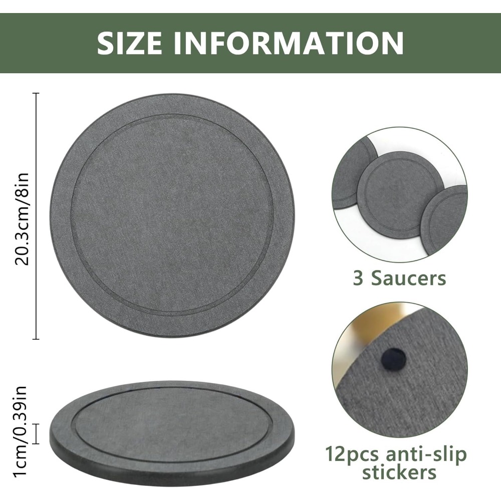 3-teiliges Set aus Untersetzen – Drip Tray Saucer Bewertung und Preis