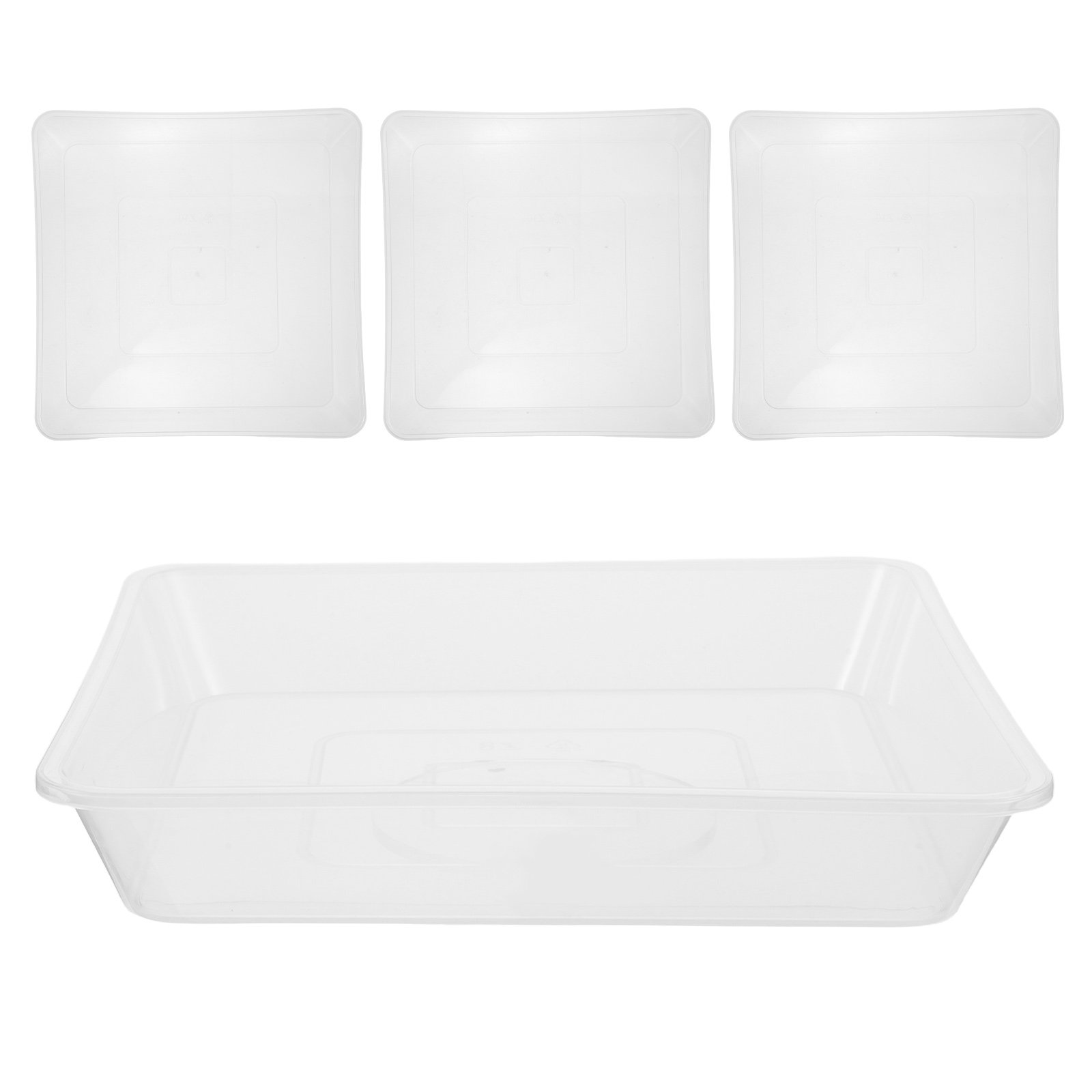 4 Stück transparente, quadrati – Drip Tray Saucer Bewertung und Preis