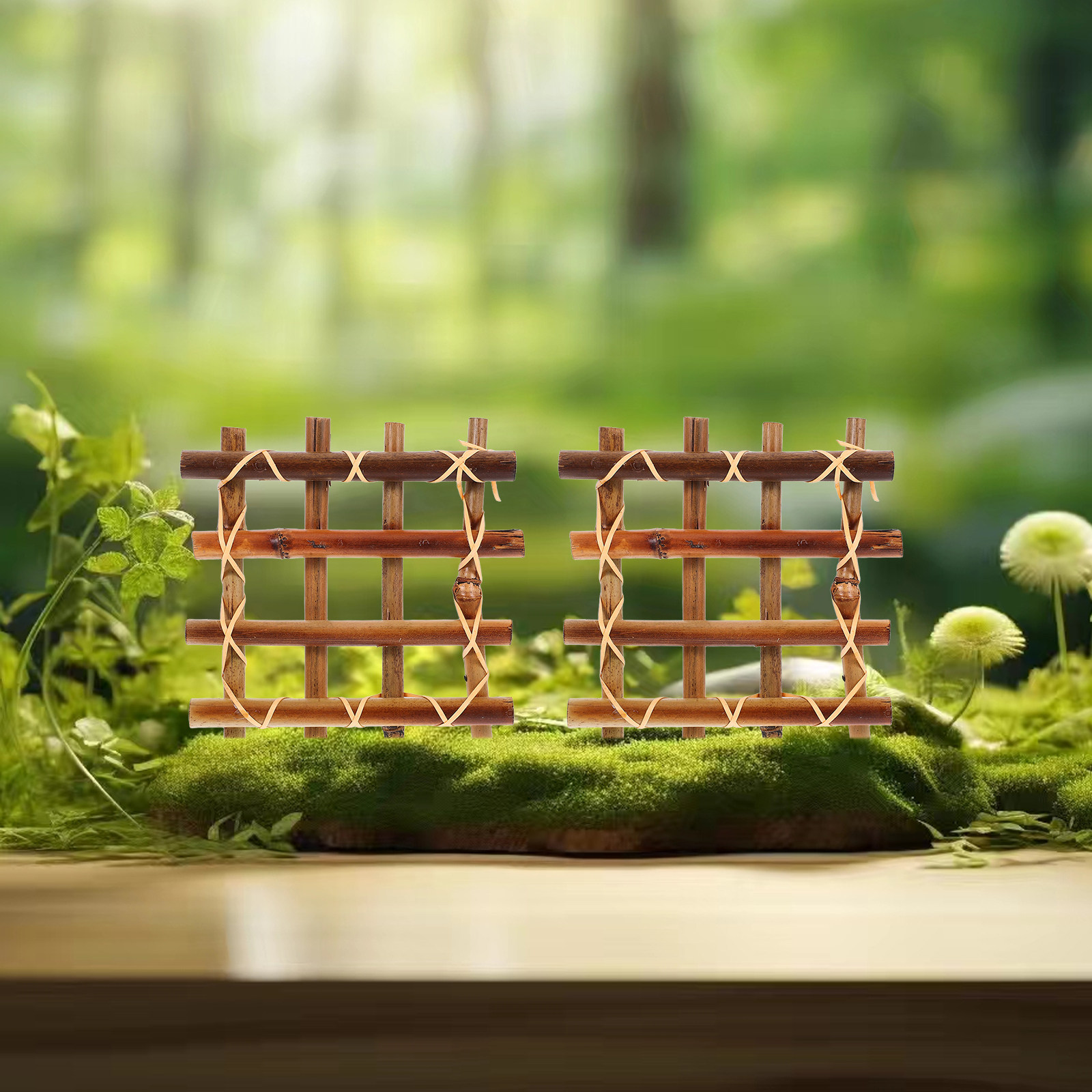 2 Stück Bambuszaun, Miniatur-G – Bonsai Garden Landscape Design Bewertung und Preis