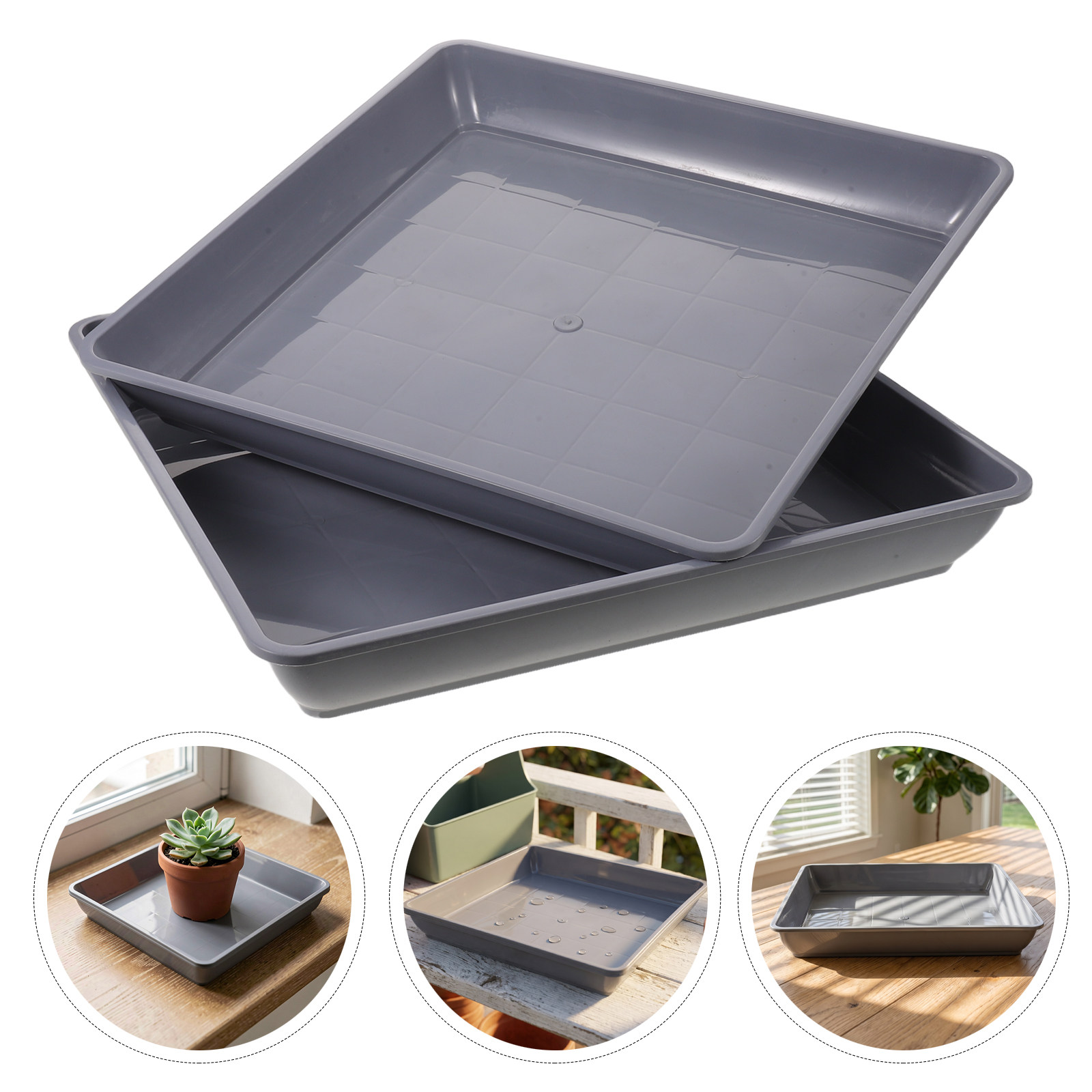2 Stück quadratische Kunststof – Drip Tray Saucer Bewertung und Preis