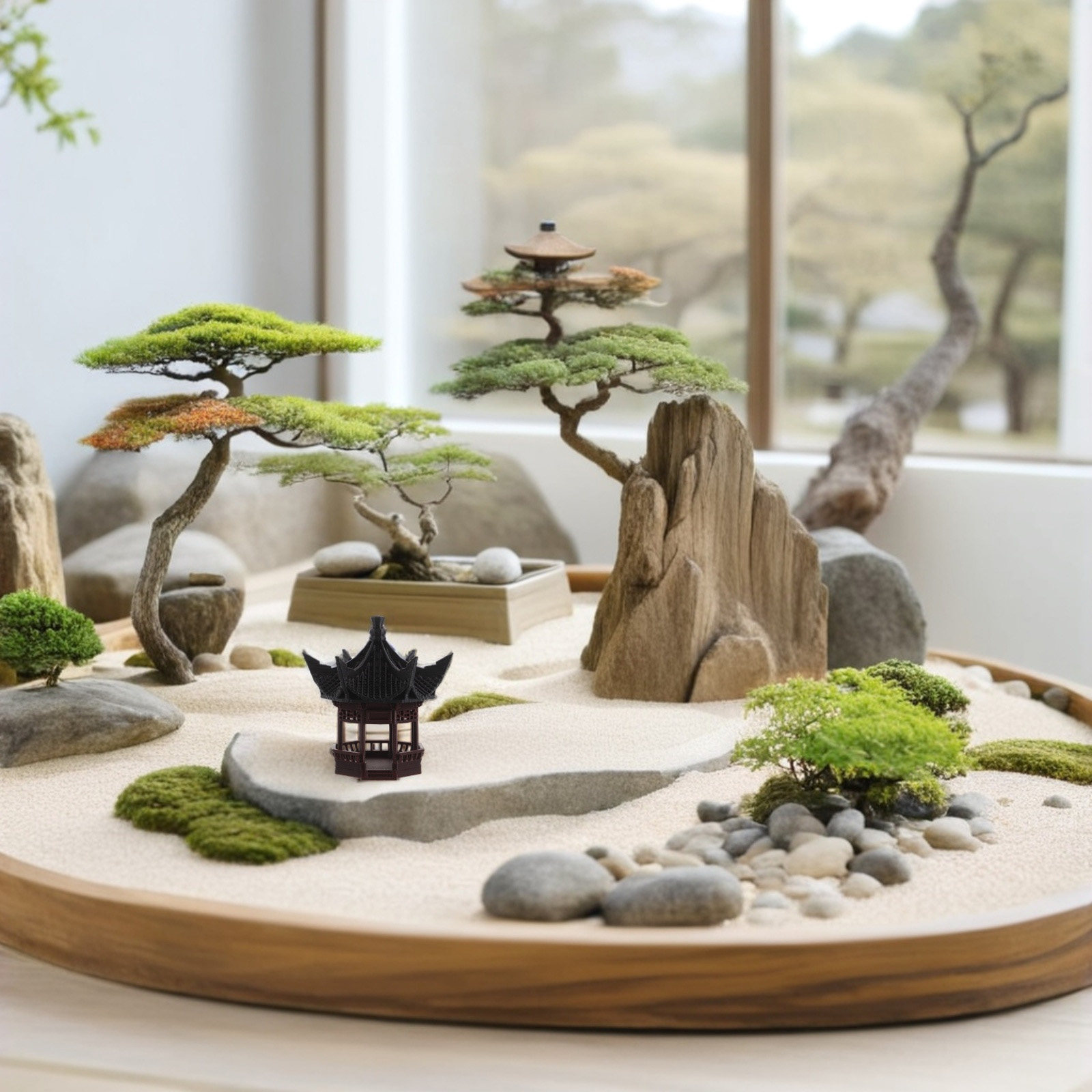 Miniatur-Pagoden-Landschaftsor – Bonsai Garden Landscape Design Bewertung und Preis
