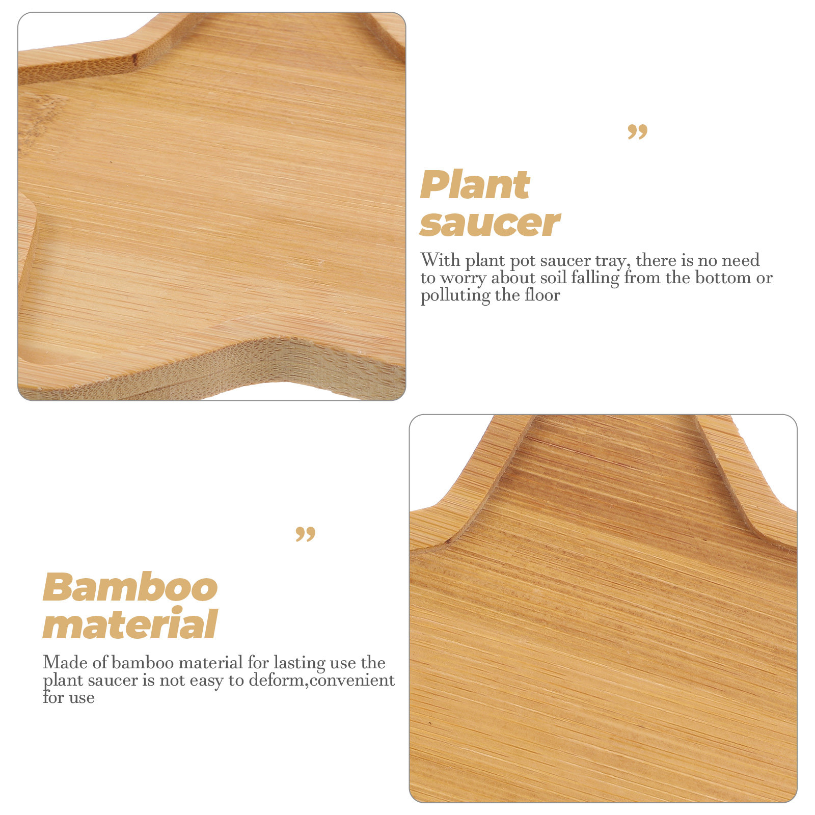 4 Stück Bambus-Blumentopf-Unte – Drip Tray Saucer Bewertung und Preis
